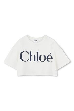 White organic cotton T-shirt CHLOE' KIDS | C20486117